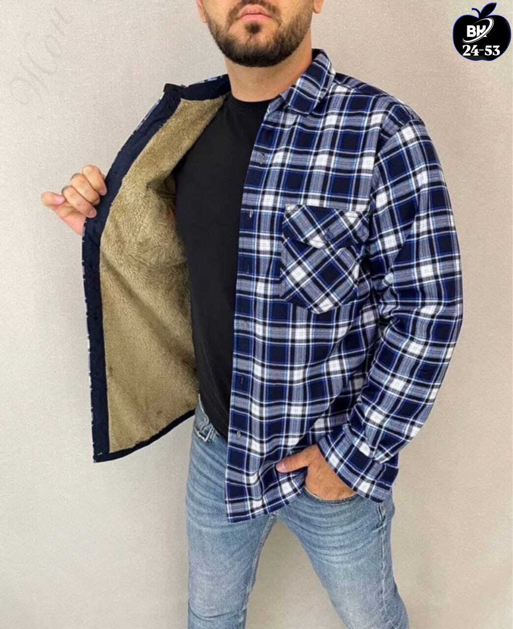 рубашка на меху,рубашка теплая на флисе,рубашка на флисе,мужская мода,мужская клетчатая рубашка