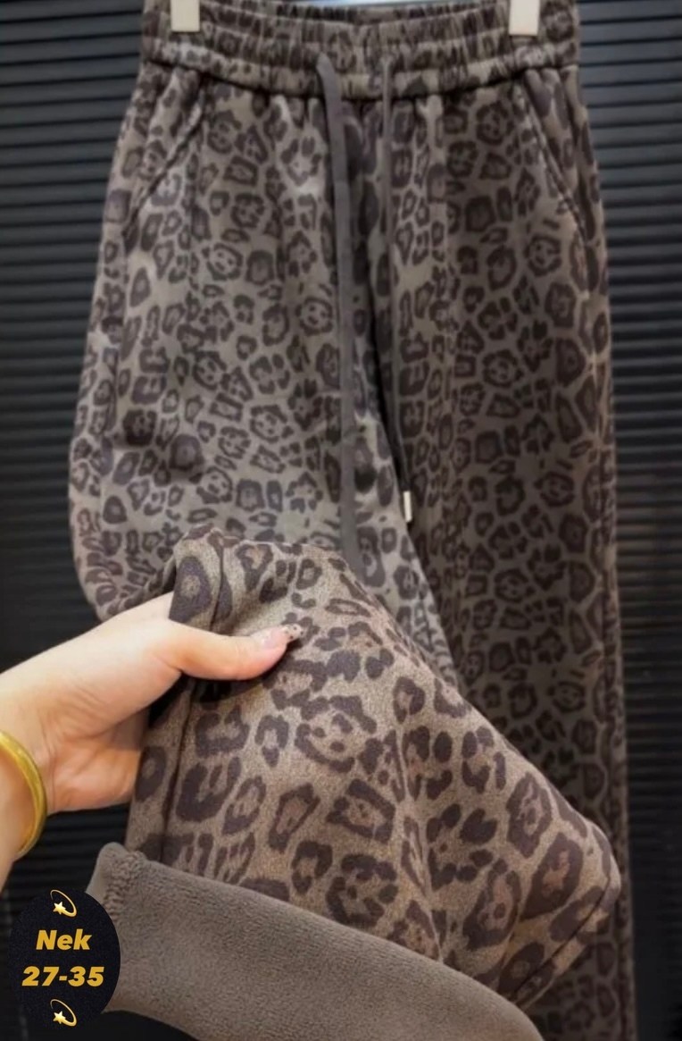 брюки с леопардовым принтом,брюки теплые,брюки модные,леопардовые брюки,брюки свободные