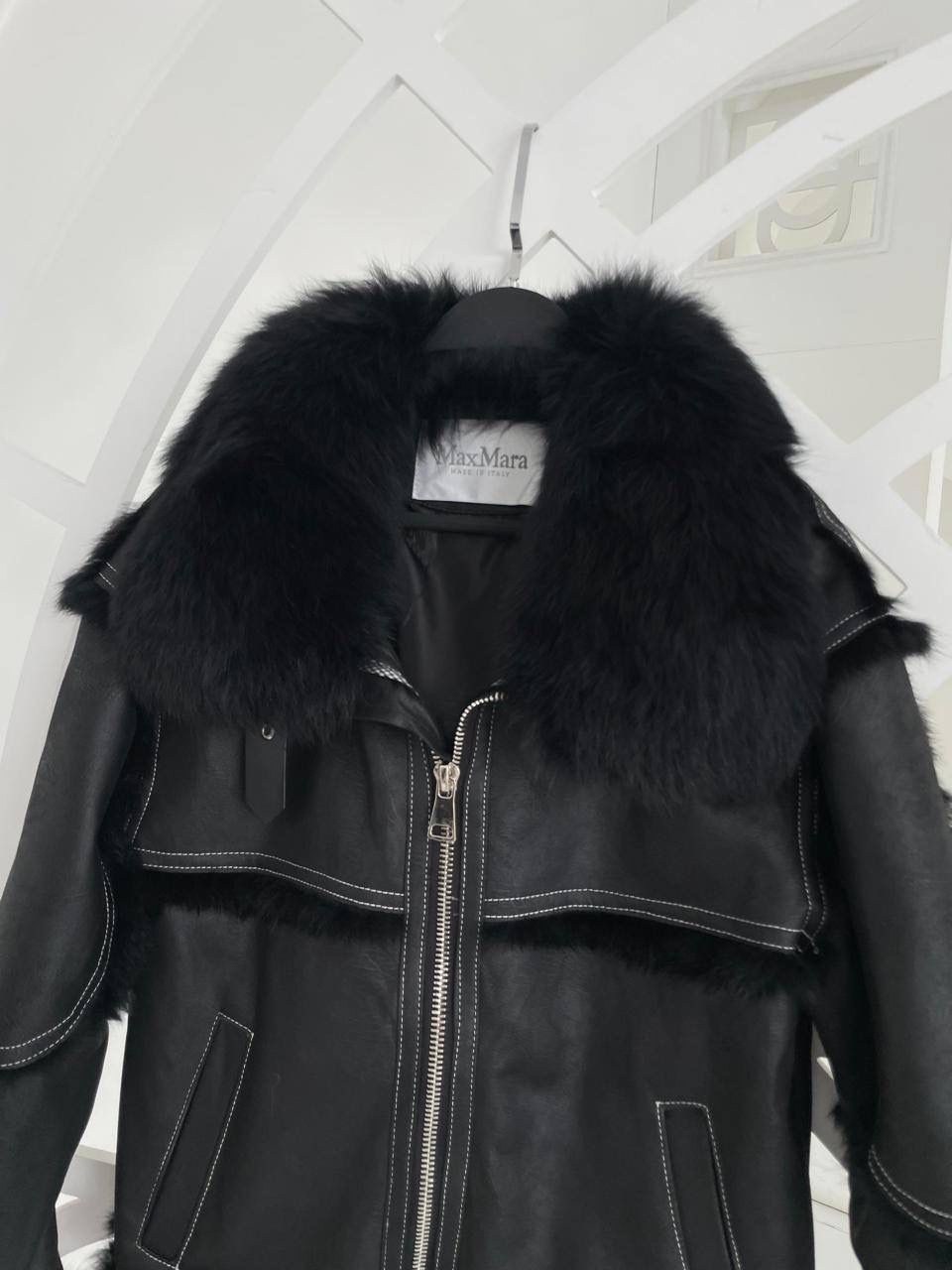 дубленка авиатор тоскана женская,aftf basic дубленка черная авиатор,меховая куртка,женская куртка из искусственной кожи,дубленка женская