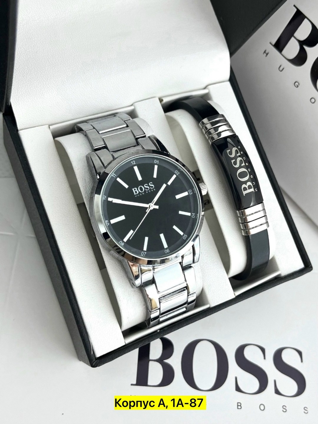 набор часы,подарочный набор босс мужской,часы наручные,мужские часы,набор мужчине