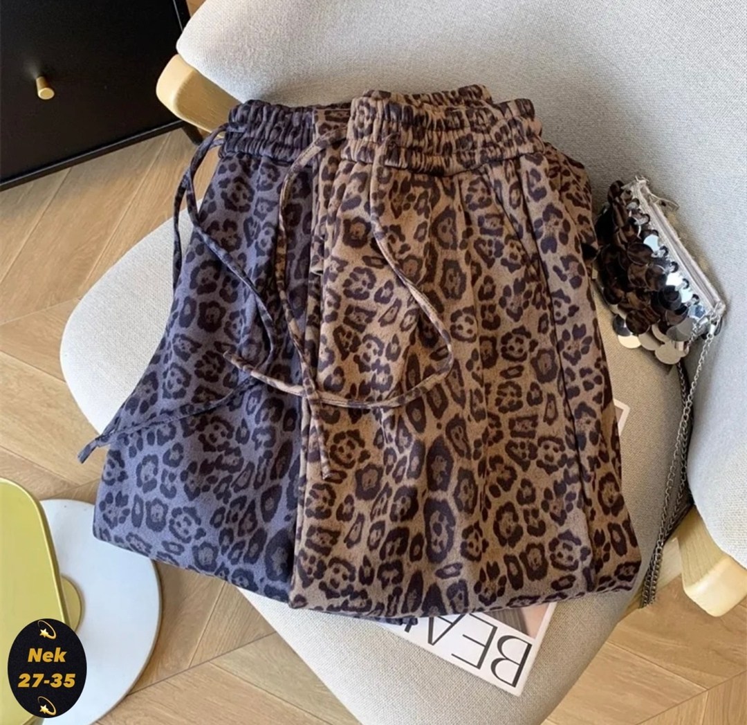 брюки с леопардовым принтом,брюки теплые,брюки модные,леопардовые брюки,брюки свободные