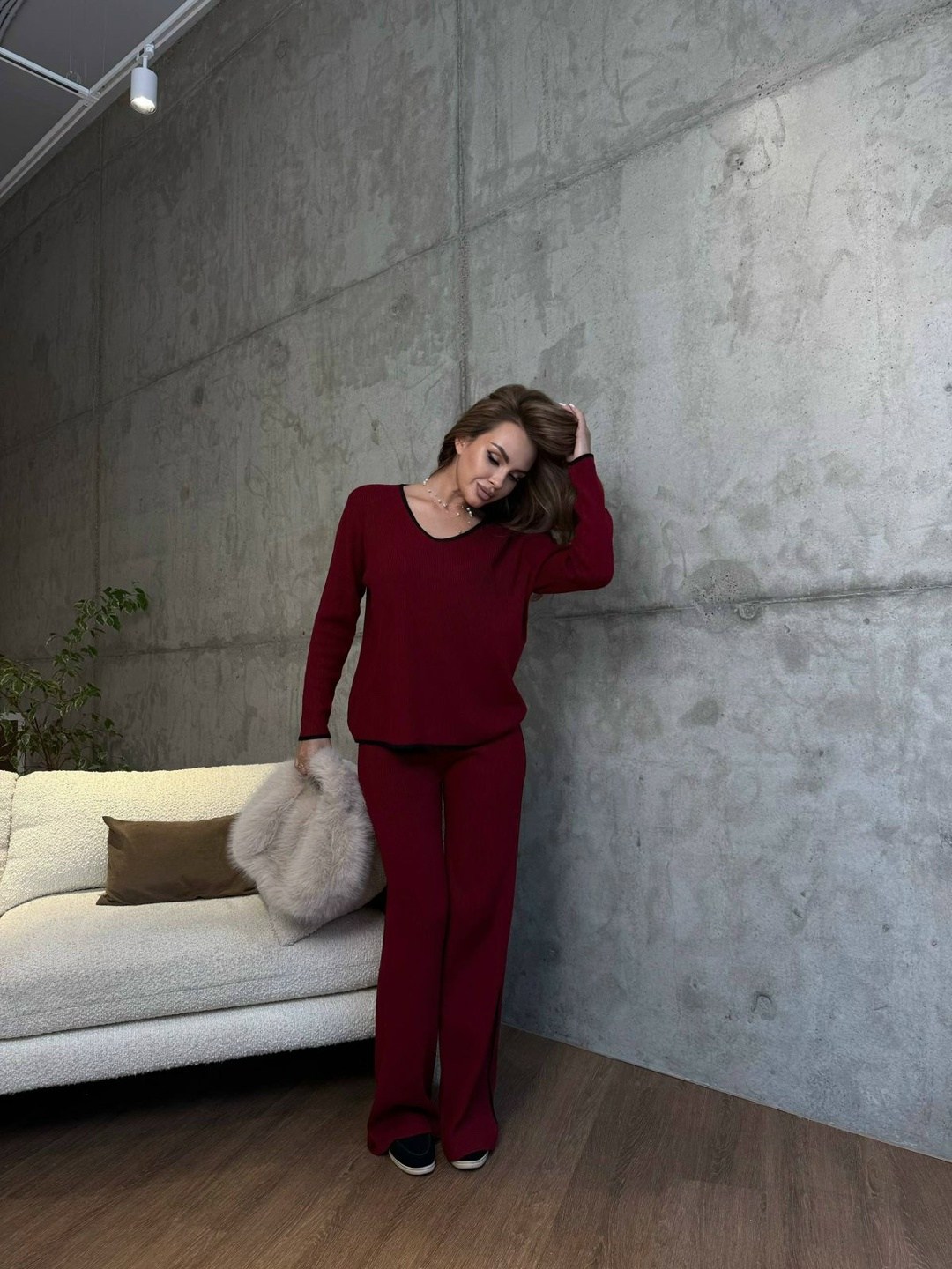 трикотажный костюм,костюм бежевый,костюм с брюками,костюм двойка кашемир,вязаные костюмы