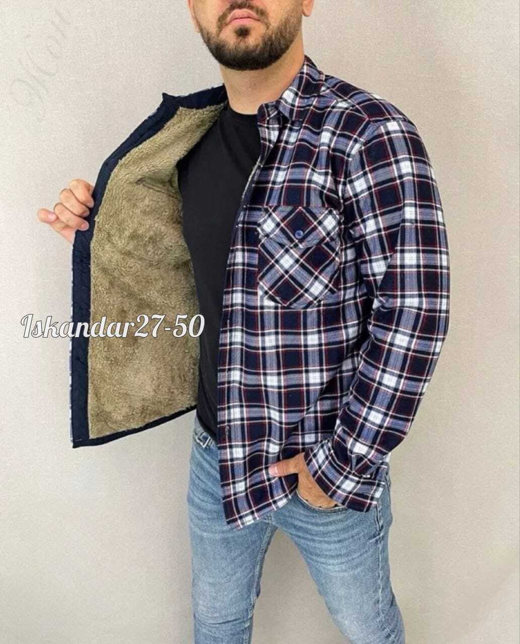 рубашка на меху,рубашка великан,рубашки мужские модные, мужская одежда,теплая рубашка