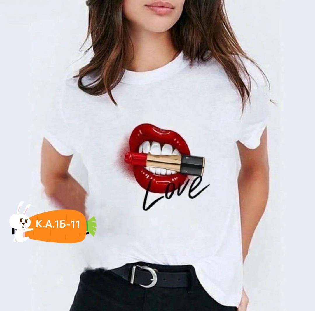 майка с губами,женская футболка с принтом,женская футболка,футболка с принтом губы,летние женские футболки