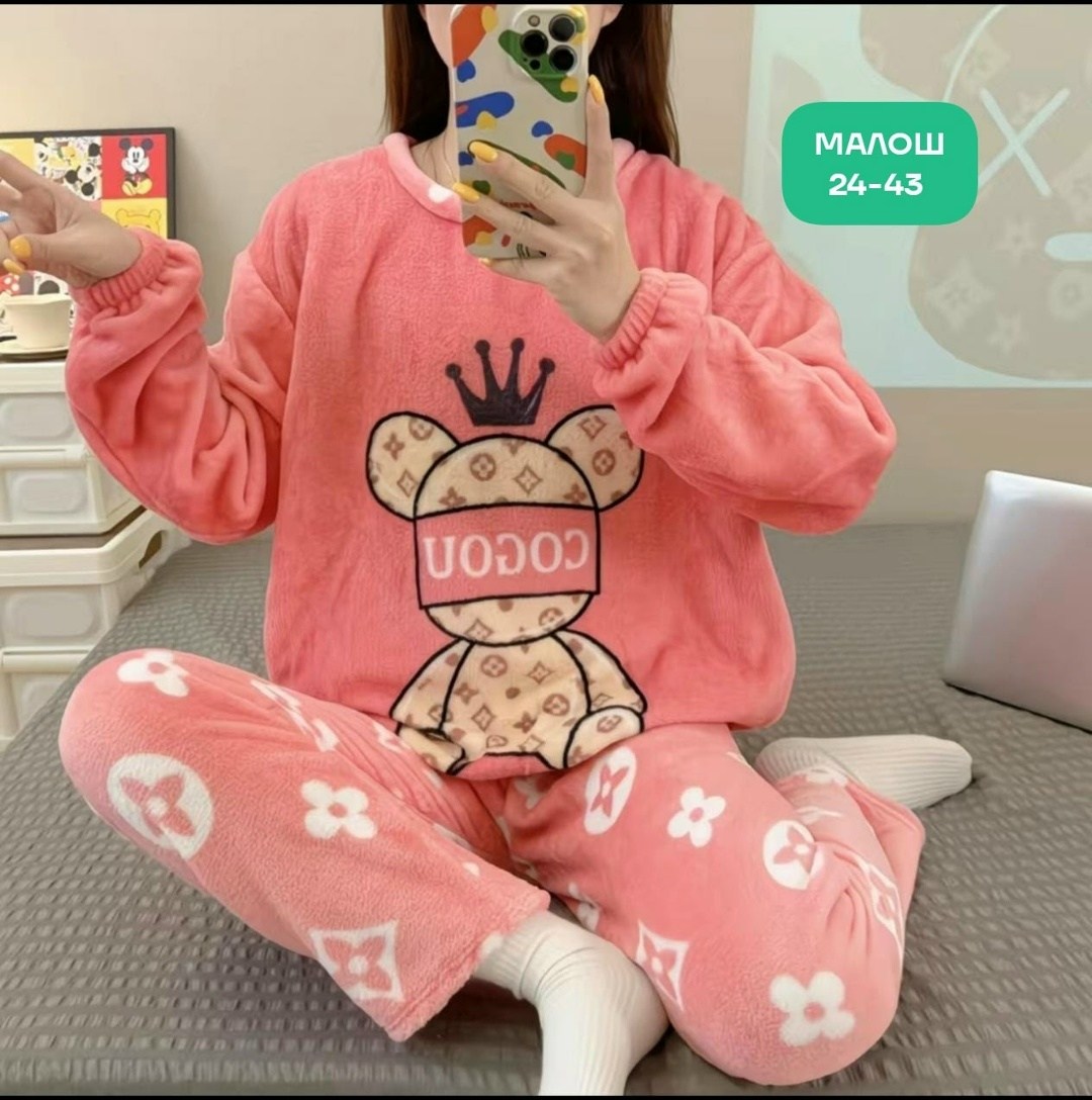 пижама женская со штанами теплая домашняя плюшевая,пижама теплая женская,пижама плюшевая теплая со штанами,махровая пижама,пижама женская