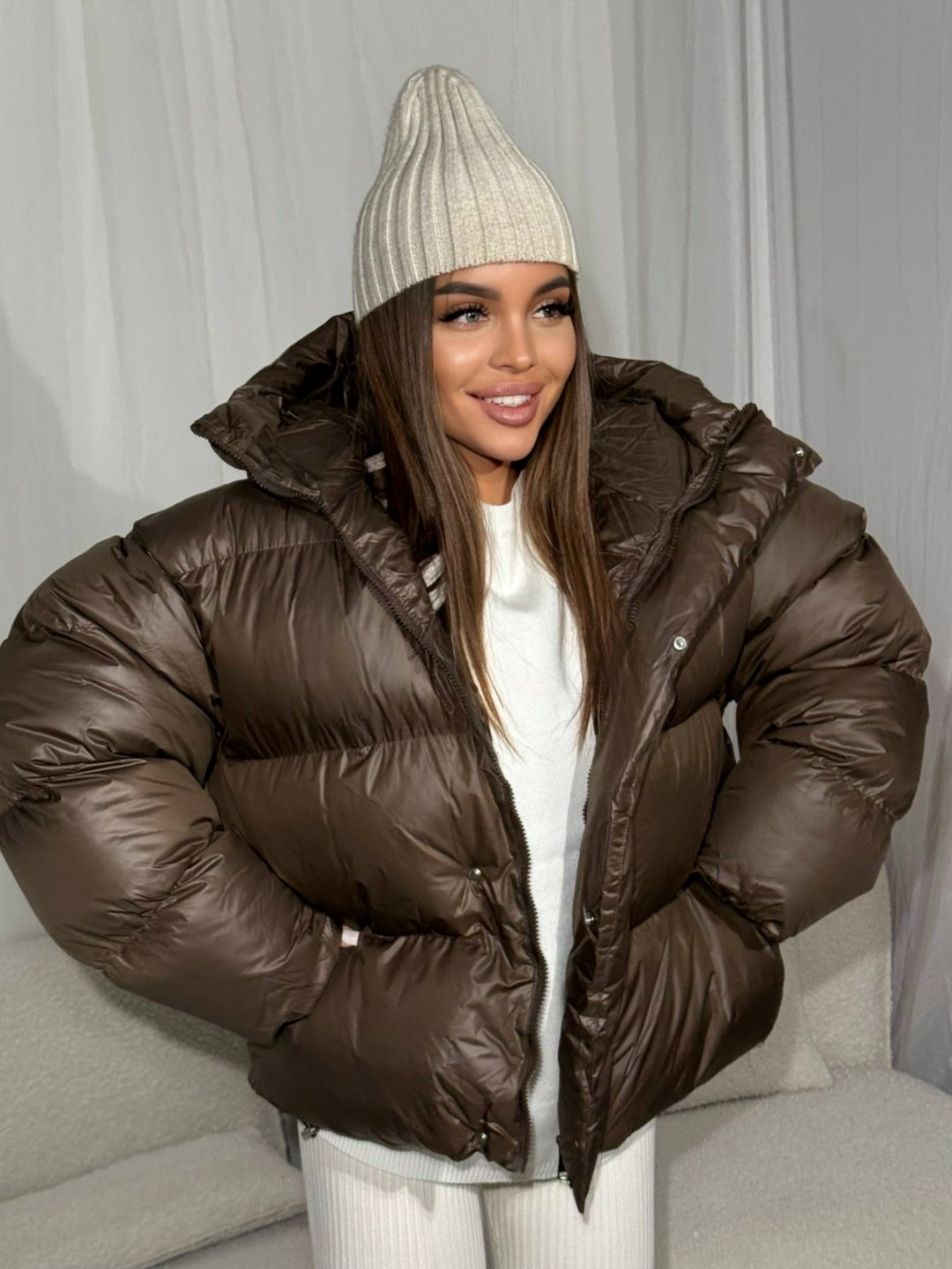 модная куртка,куртка оверсайз,стильная куртка,куртка комбинированная,куртка пуховик