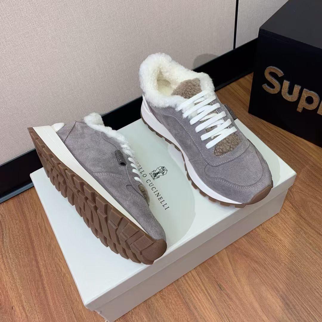 ,кроссовки brunello cucinelli,изабель марант кроссовки,замшевые кроссовки,меховые кроссовки
