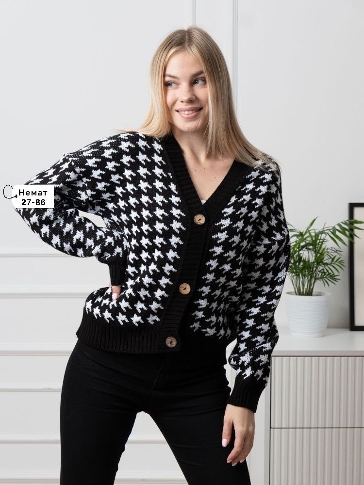 кардиган,женские кардиганы,кардиган вязаный женский,кардиган гусиная лапка,кардиган стильный