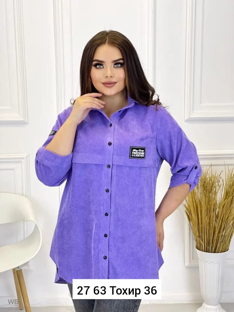 вельветовая рубашка женская на кнопках,рубашка женская,, больших размеров,одежда больших размеров