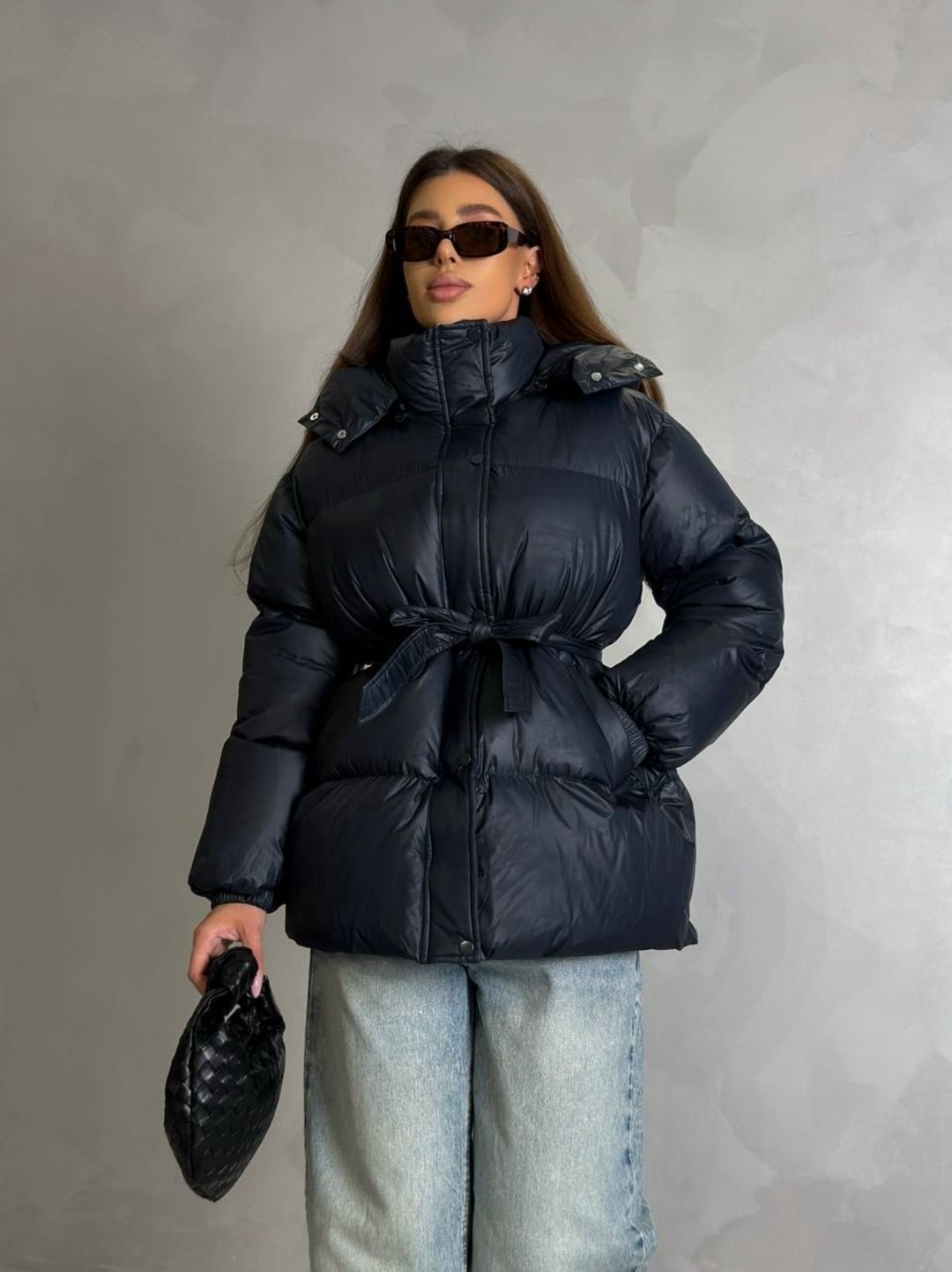 пуховик,женские пуховики,пуховик с поясом,коричневый пуховик,пуховики оверсайз