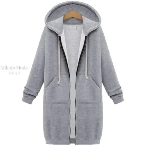 длинная толстовка с капюшоном,длинная толстовка,пальто с капюшоном серое sella,женское пальто с капюшоном,пальто с капюшоном