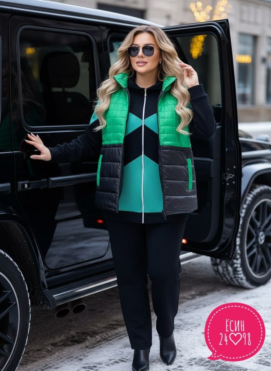 спортивный женский костюм больших размеров,cпортивный костюм больших размеров,костюм женский тройка,костюмы спортивные,жилет на синтепоне