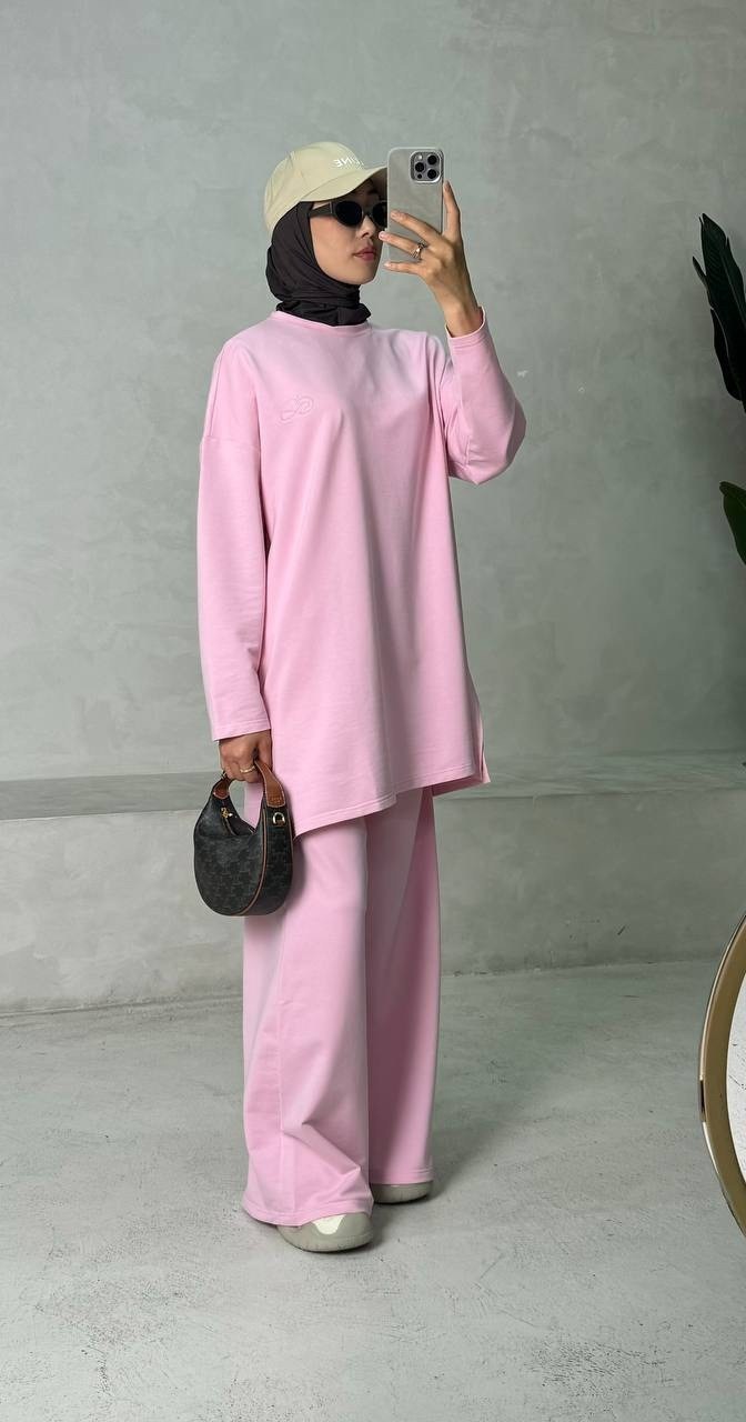 женский костюм из футера,костюм спортивный в стиле оверсайз,мусульманские костюмы,трикотажный костюм оверсайз,женский костюм оверсайз