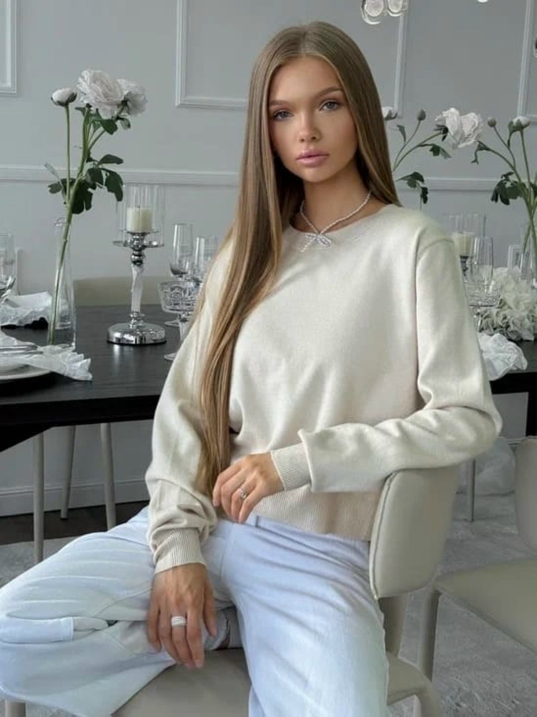 пуловер в полоску оверсайз,стильная кофта,костюм трикотажный,трикотажные костюмы женские,женский трикотажный костюм с брюками в полоску