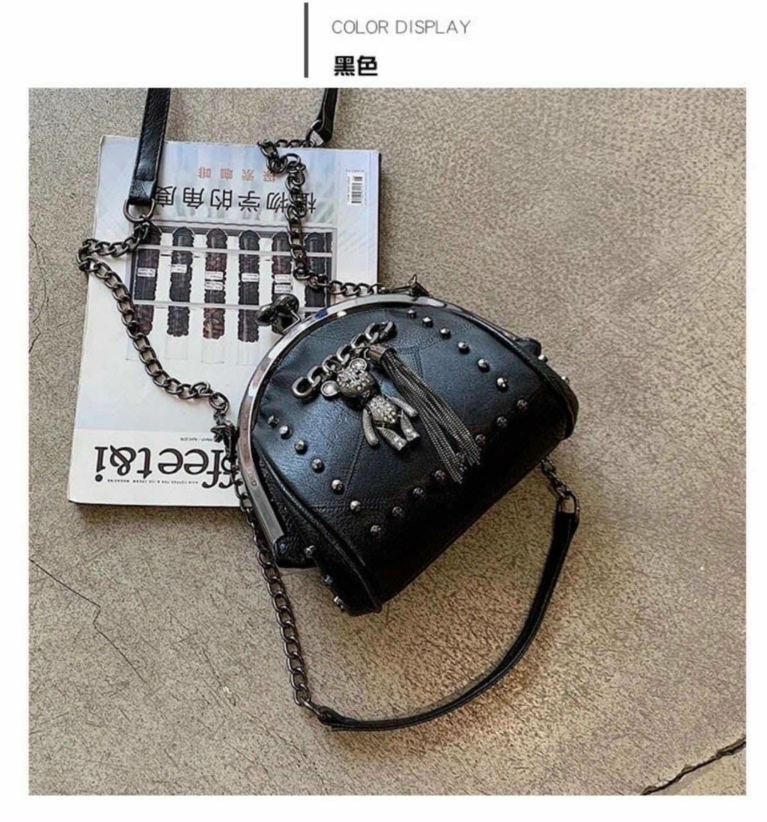 сумка женская с клепками,сумка с заклепками,сумка с цепочкой,модная сумка,сумка с клепками