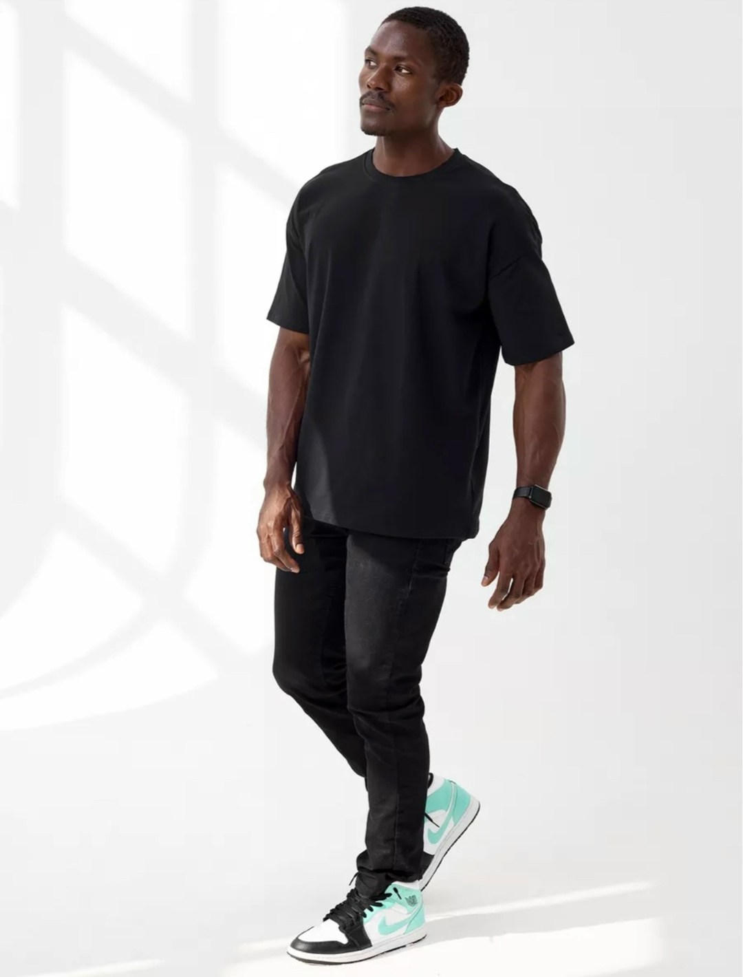 черная мужская футболка,мужская футболка,черная базовая футболка,футболки для мужчин,оверсайз футболка