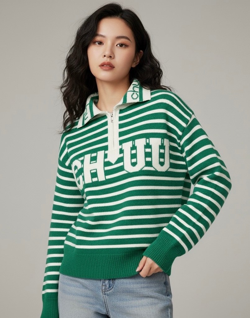 свитер с воротником,вязаные свитера,модные свитера,женский свитер в полоску,свитер полоска