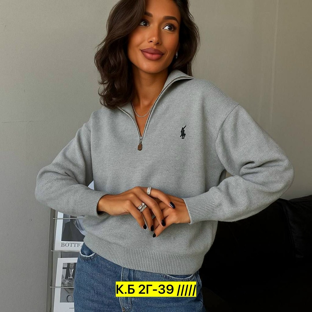модные свитера,женская кофта,свитера женские,кофта с замком,свитер поло
