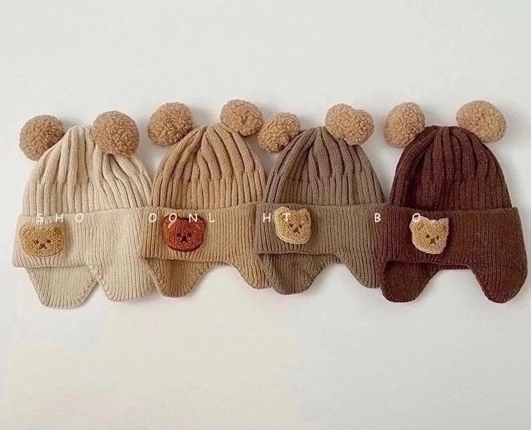 шапка с ушами мишки для детей,детская вязаная шапка,вязаная шапка для малыша,детская шапочка,вязаные шапки для младенца