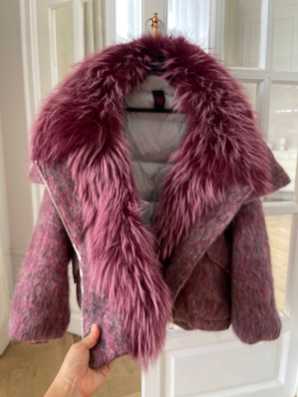 стильная куртка,куртка с мехом,куртка комбинированная,куртка женская