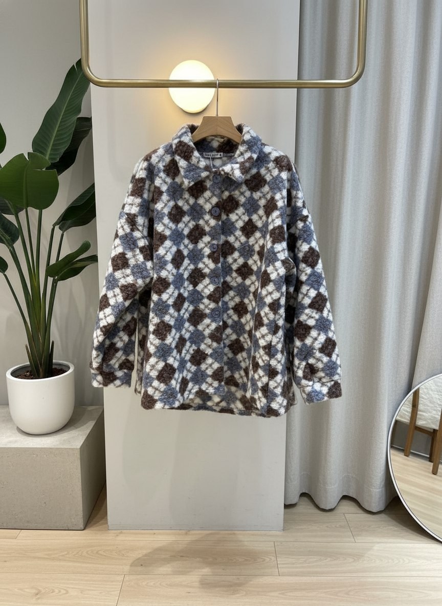 теплая куртка,повседневная куртка,пальто в клетку,клетчатая куртка,шерстяная куртка