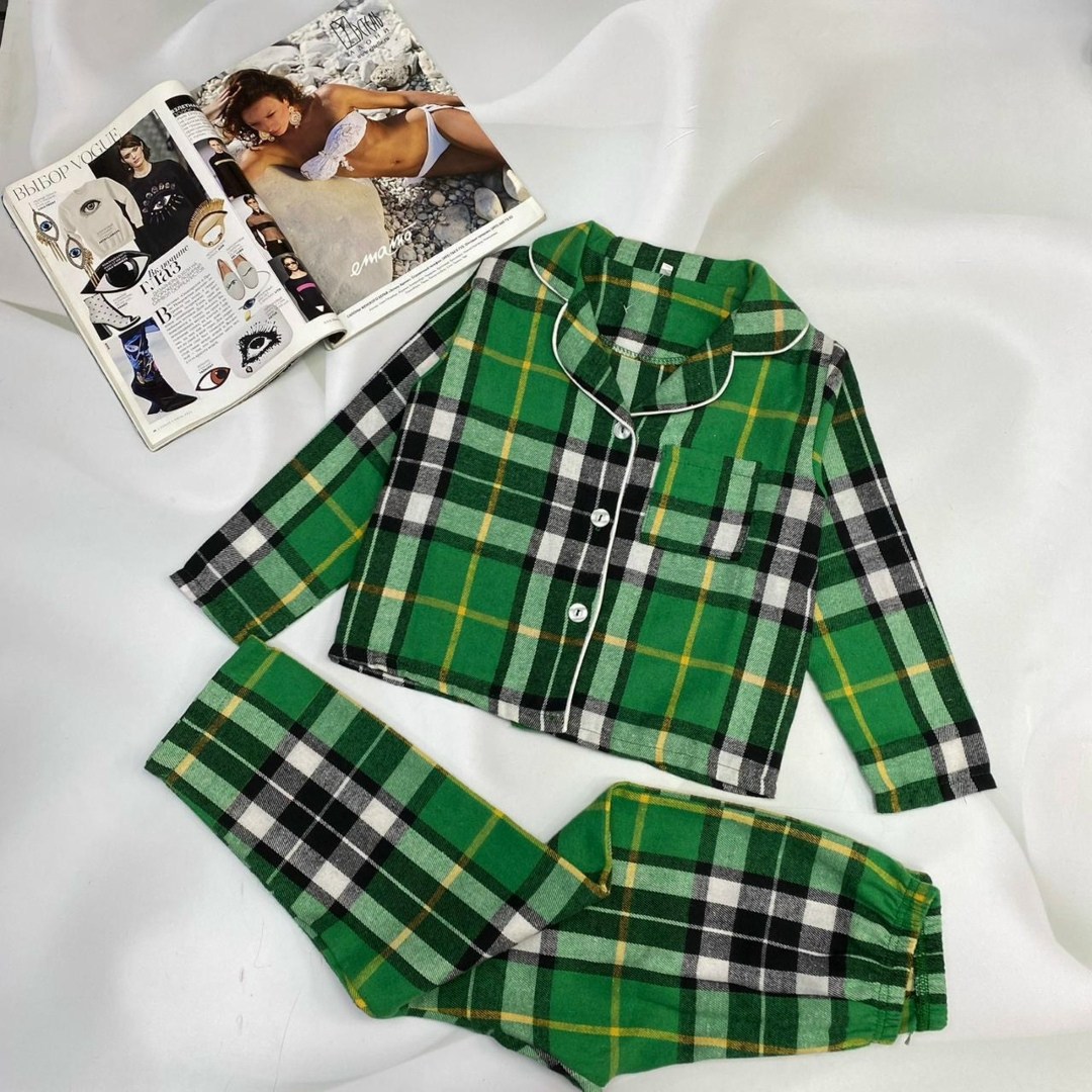 пижама текстильная,пижама зеленая,пижамы клетчатые для пар,пижама в клетку,пижам