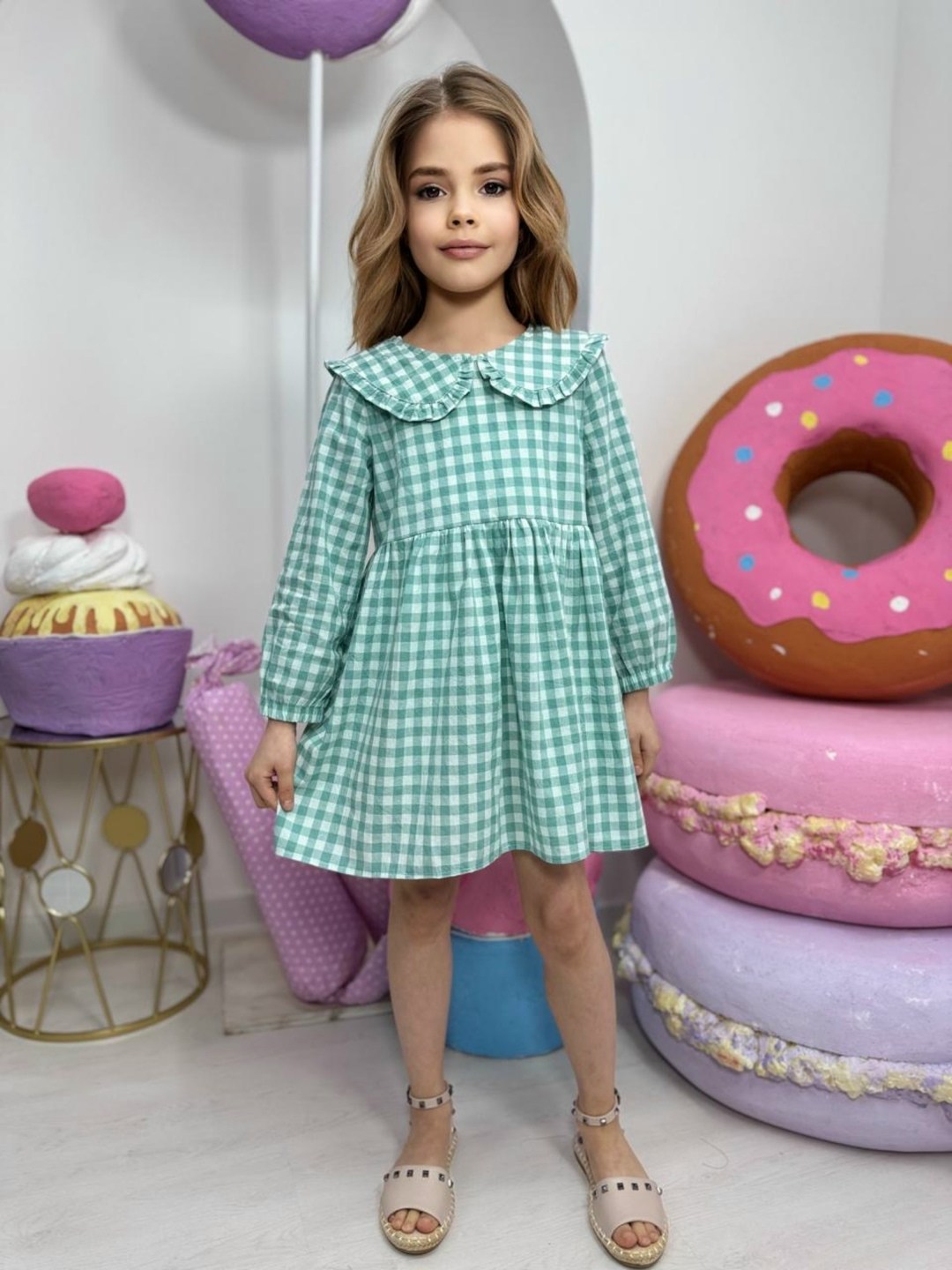 платье хлопок детское,детская платье,платье для девочек,платье в клетку,одежда для девочки