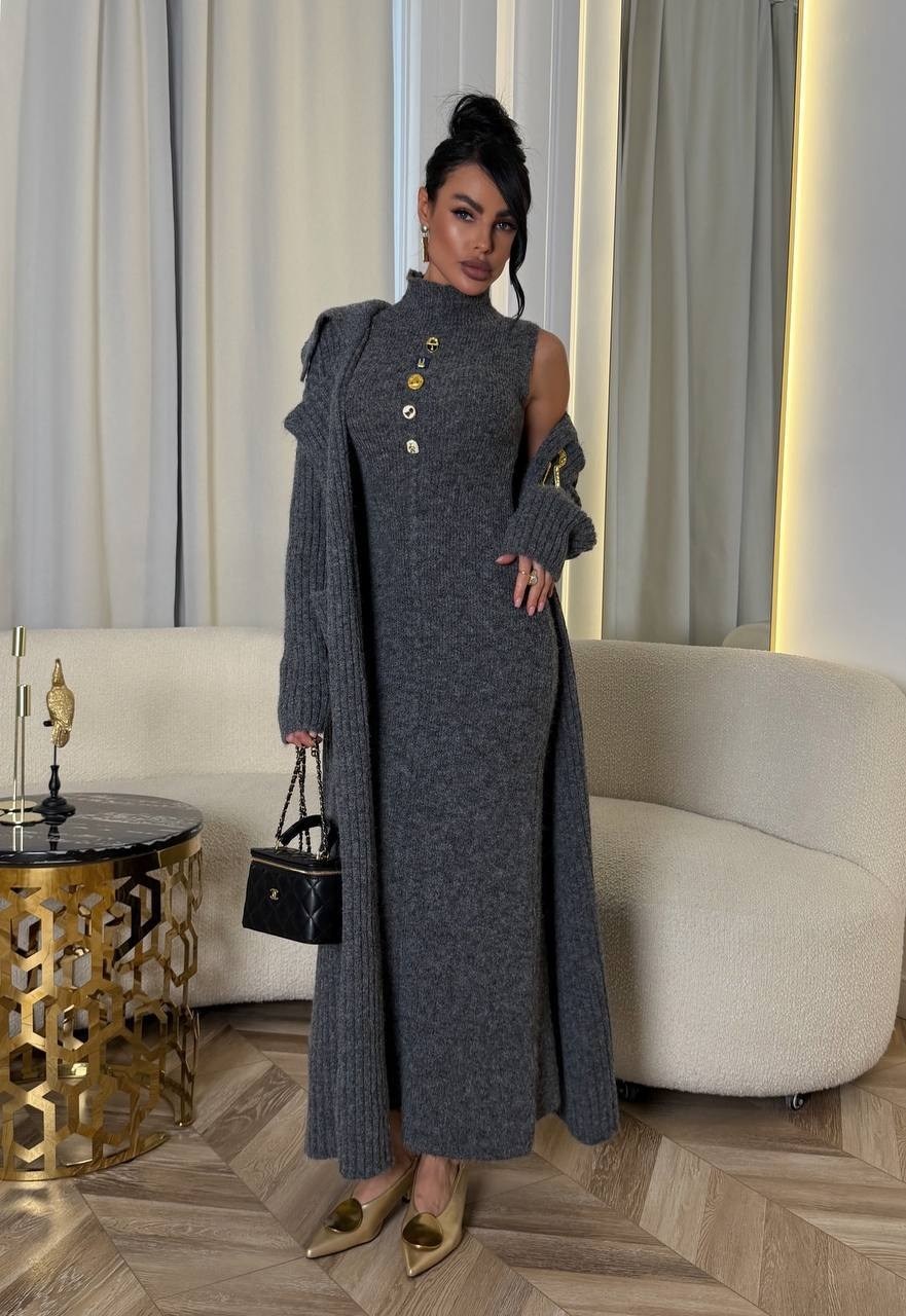 стильные костюмы,модное платье,платье комбинированное,стильное платье,платье теплое