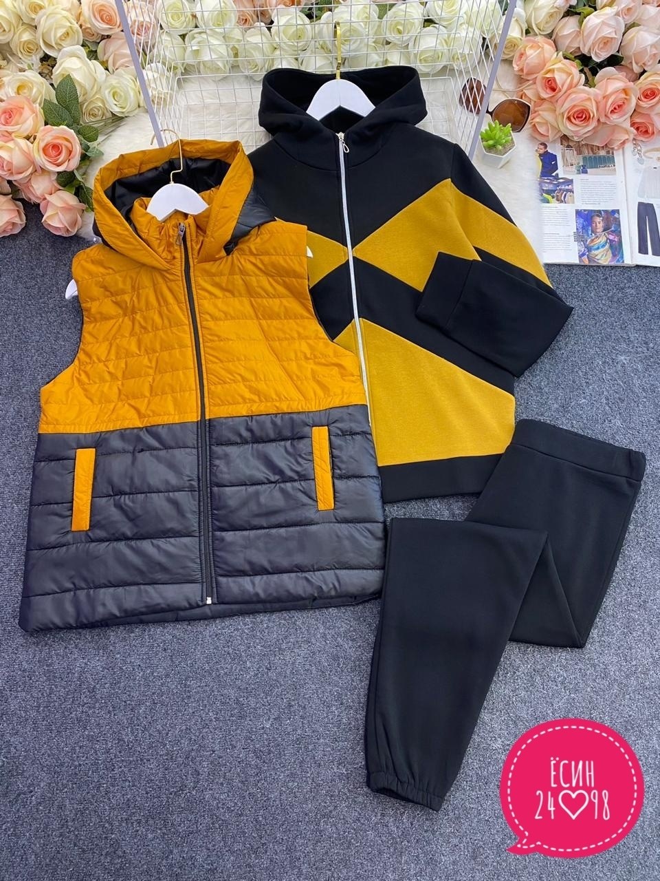 спортивный женский костюм больших размеров,cпортивный костюм больших размеров,костюм женский тройка,костюмы спортивные,жилет на синтепоне