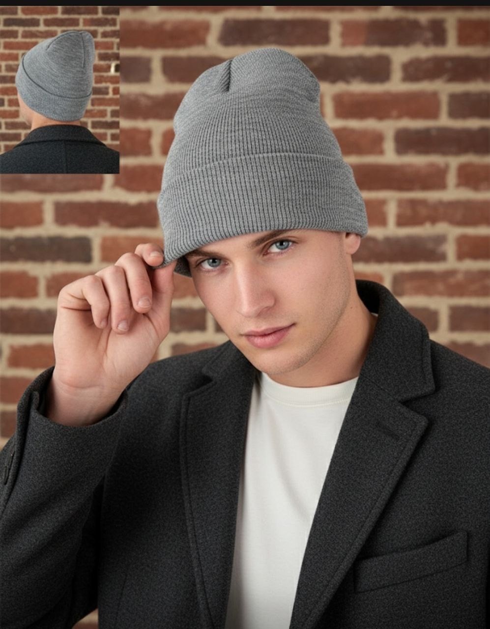 белая шапка,шапка бини,короткие шапки,модная мужская шапка,шапка мужская