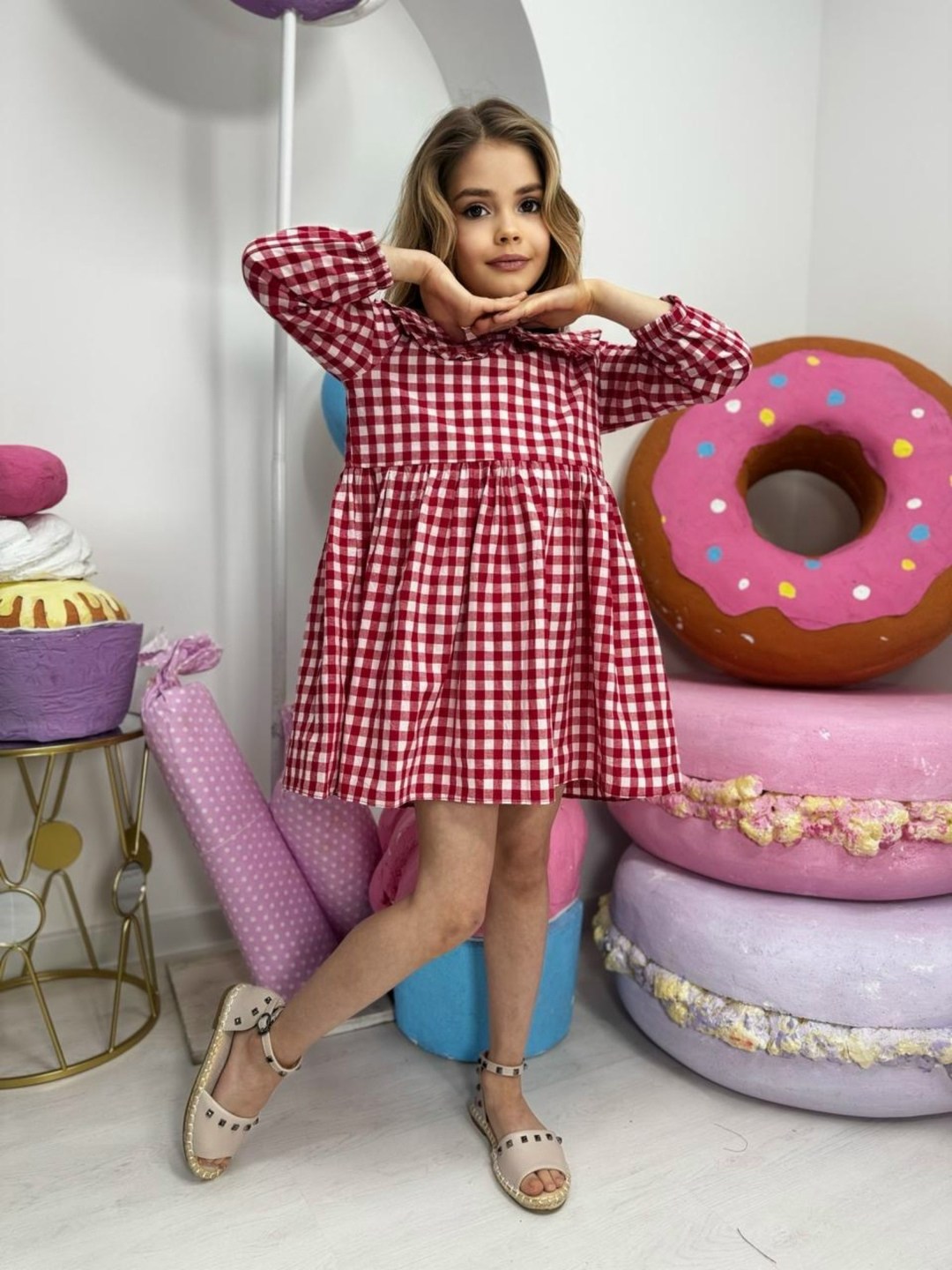 платье хлопок детское,детская платье,платье для девочек,платье в клетку,одежда для девочки