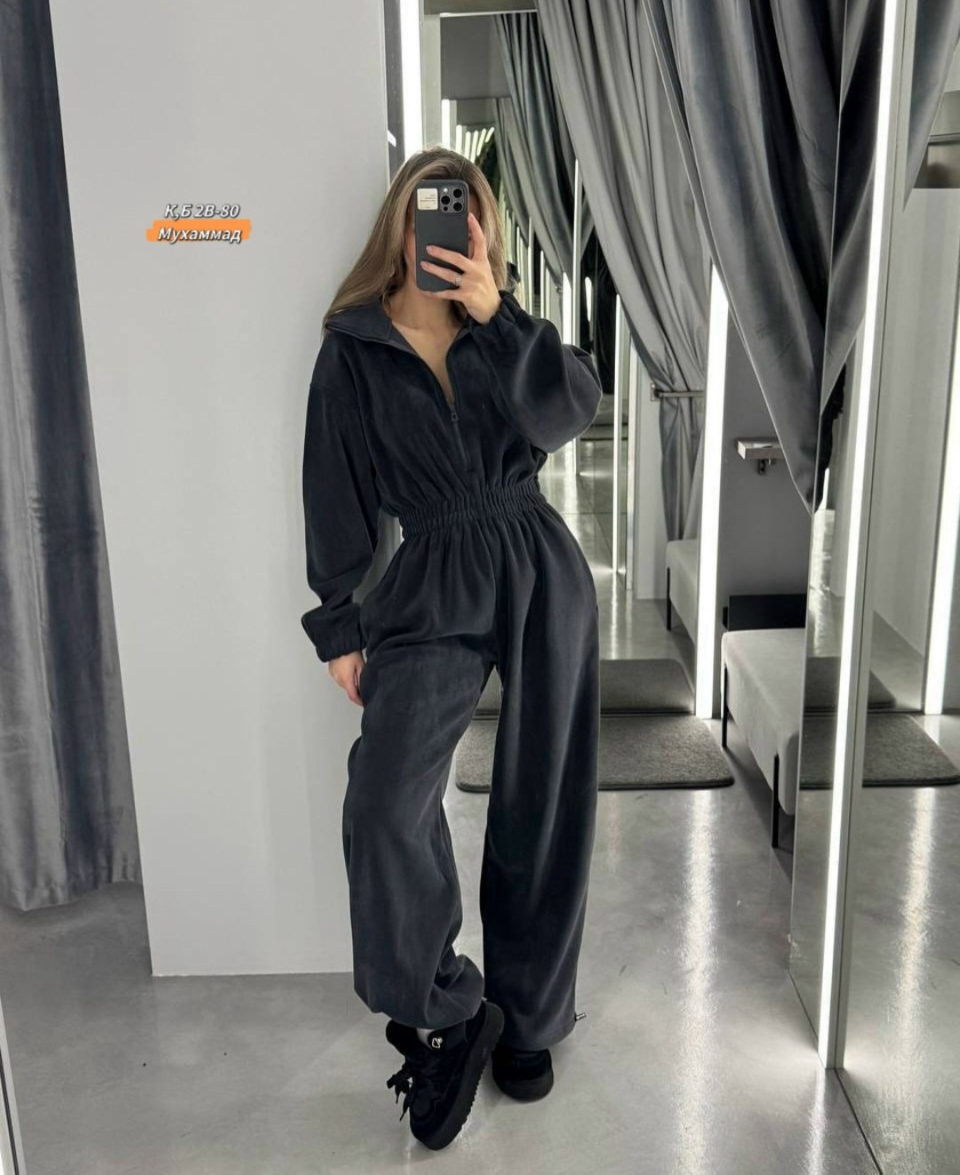 комбинезон на флисе,женские комбинезоны,стильные костюмы,брючный комбинезон,комбинезон из велюра