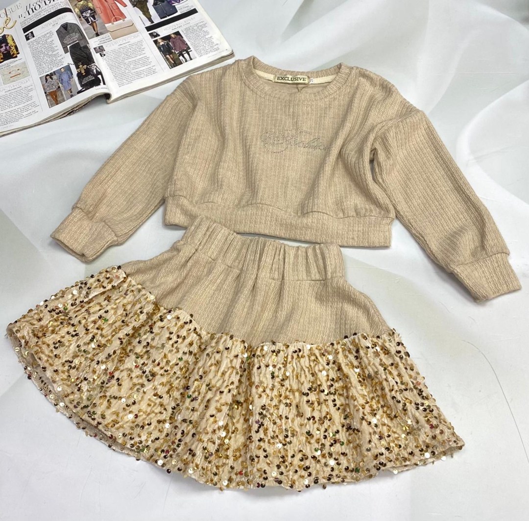 костюм с юбкой,одежда для девочек,детский костюм с юбкой,костюм бежевый,костюм с юбкой для девочки