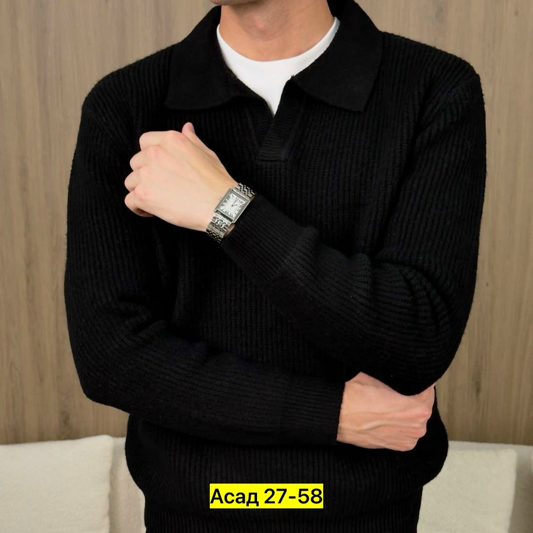 свитер поло,повседневный джемпер,свитер,свитера мужская,свитер с воротником поло