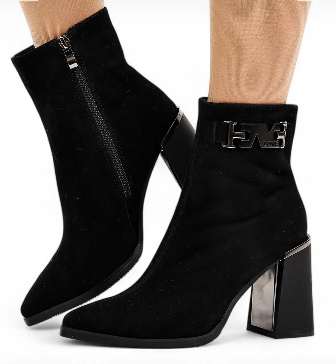 ,женские ботильоны,замшевые ботильоны,черные ботильоны,ботильоны