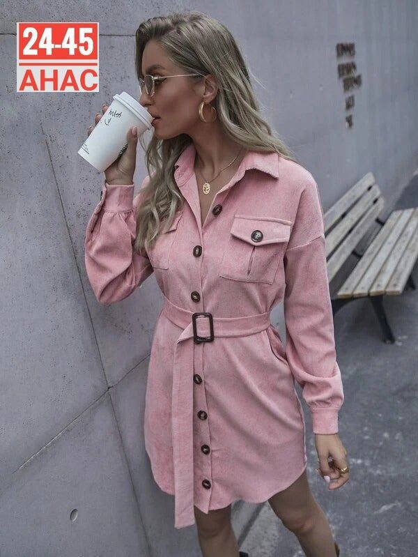 вельветовое платье с длинным рукавом,женское вельветовое платье,остин вельветовое платье рубашка,женское вельветовое платье с поясом,вельветовое платье с поясом