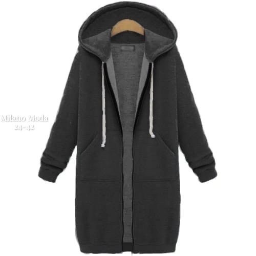 длинная толстовка с капюшоном,длинная толстовка,пальто с капюшоном серое sella,женское пальто с капюшоном,пальто с капюшоном