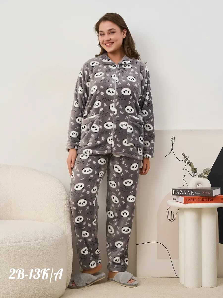 пижама со штанами теплая домашняя,теплая пижама,женская пижама,пижама женская теплая,комплект пижама