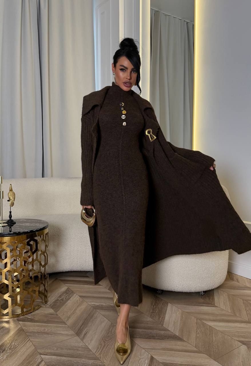 стильные костюмы,модное платье,платье комбинированное,стильное платье,платье теплое