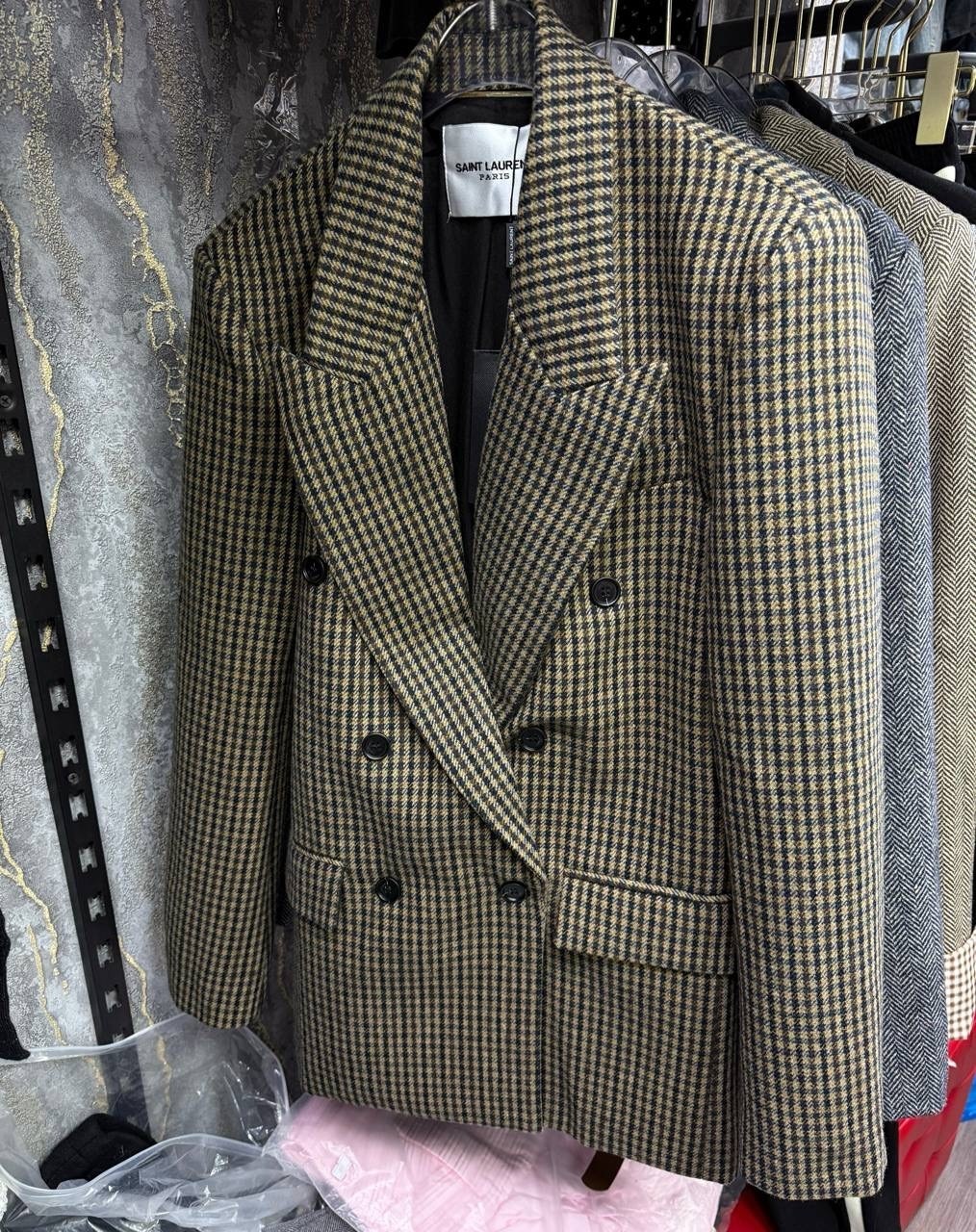 жакет,шерстяной жакет saint laurent,двубортный жакет,жакет saint laurent,женские жакеты