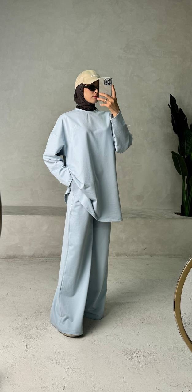 женский костюм из футера,костюм спортивный в стиле оверсайз,мусульманские костюмы,трикотажный костюм оверсайз,женский костюм оверсайз