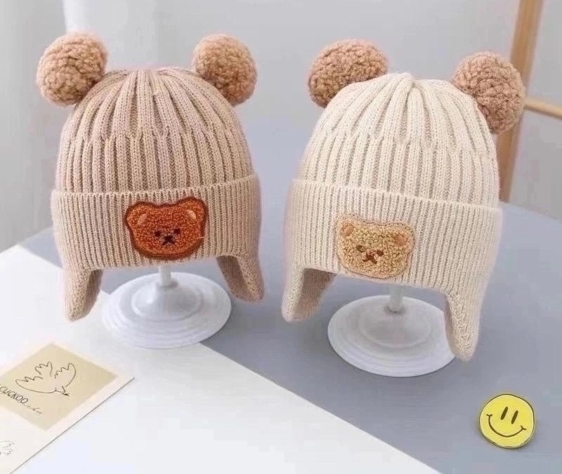 шапка с ушами мишки для детей,детская вязаная шапка,вязаная шапка для малыша,детская шапочка,вязаные шапки для младенца