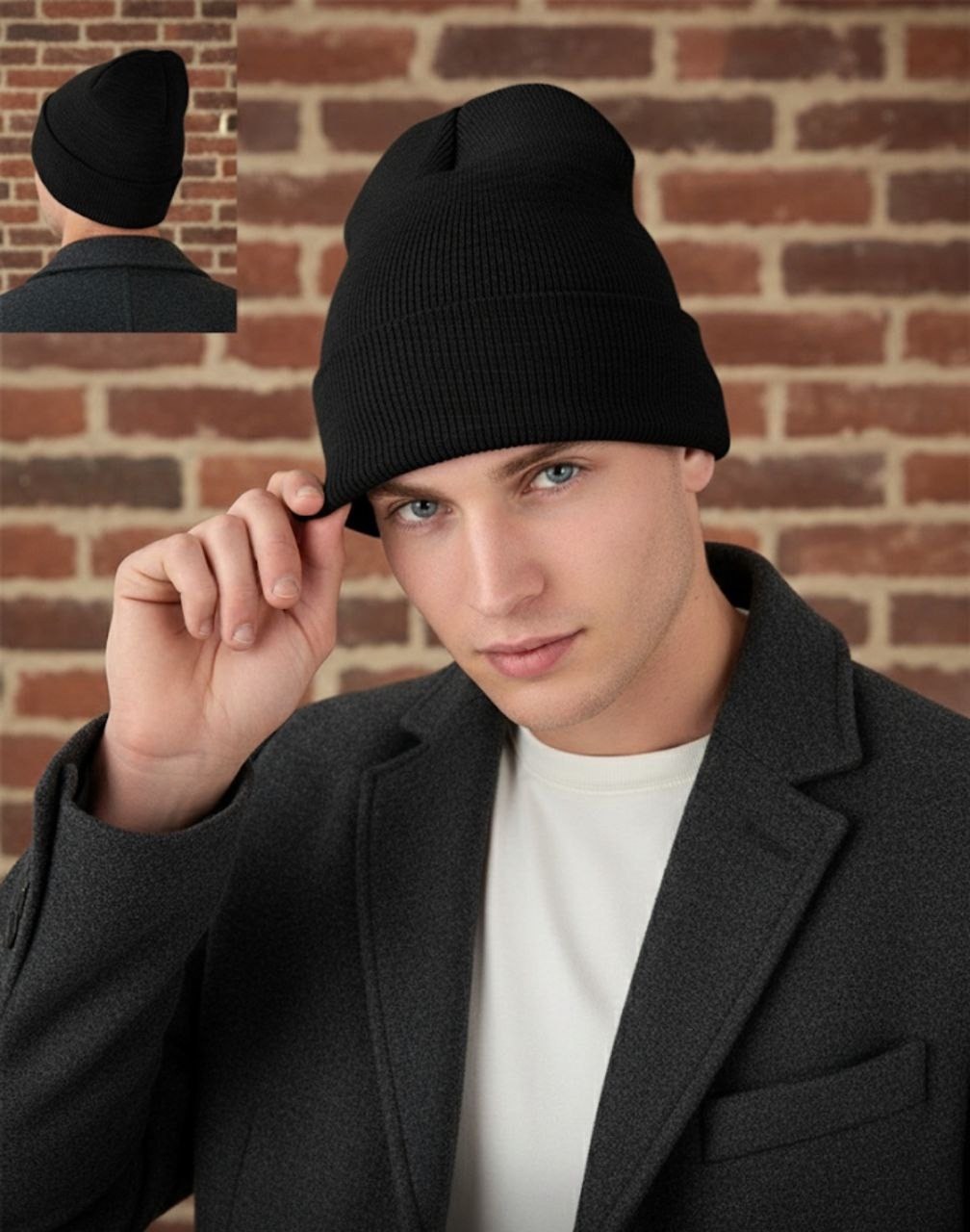 белая шапка,шапка бини,короткие шапки,модная мужская шапка,шапка мужская