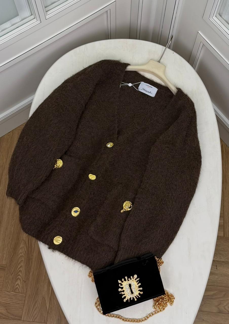 вязаные кардиганы,кардиган женский,кардиган,коричневый кардиган