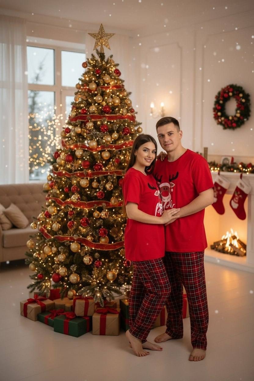 пижама мужская новогодняя,пижамы мужские и женские,пижама новогодняя family look,парные пижамы,новогодние пижамы для всей семьи
