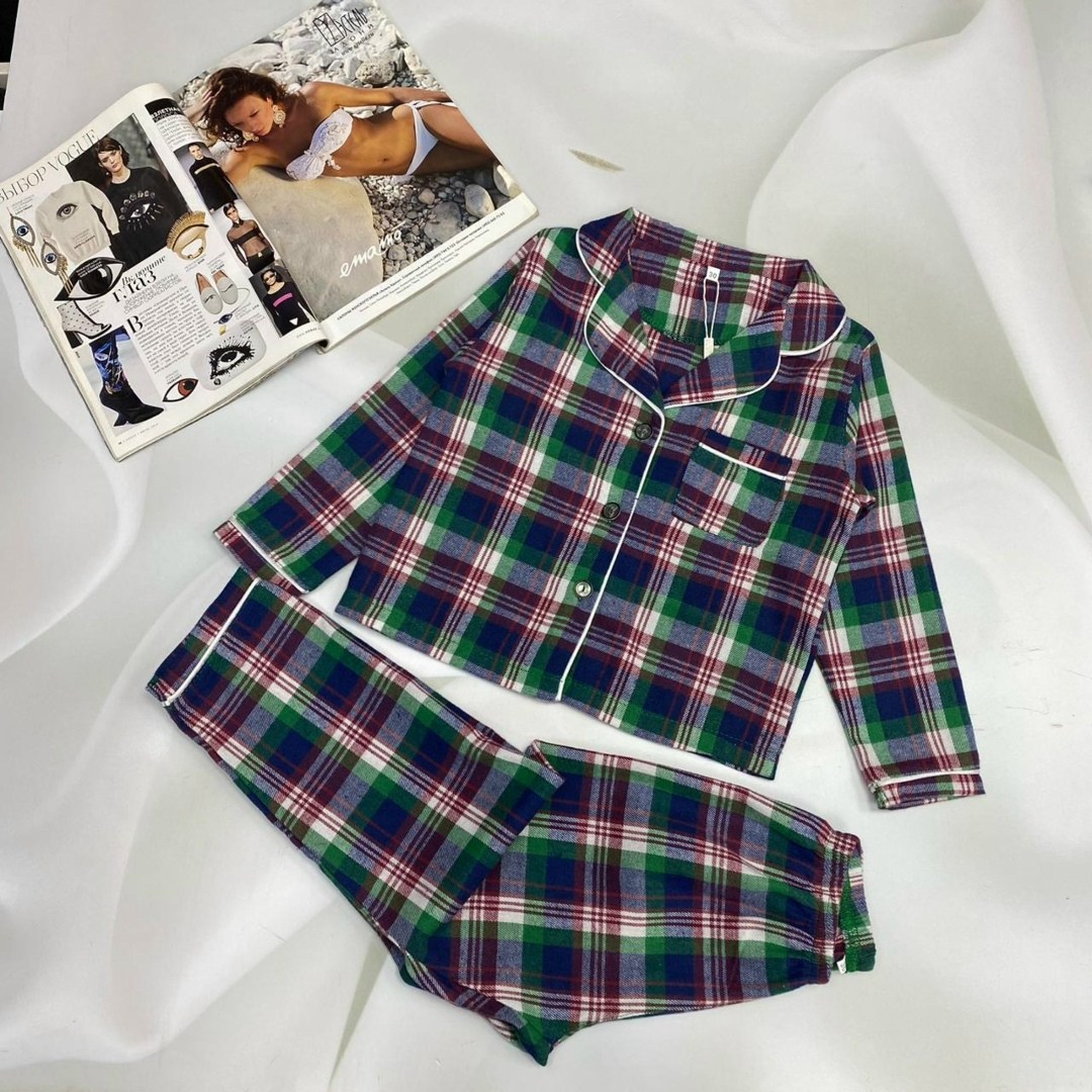 пижама текстильная,пижама зеленая,пижамы клетчатые для пар,пижама в клетку,пижам