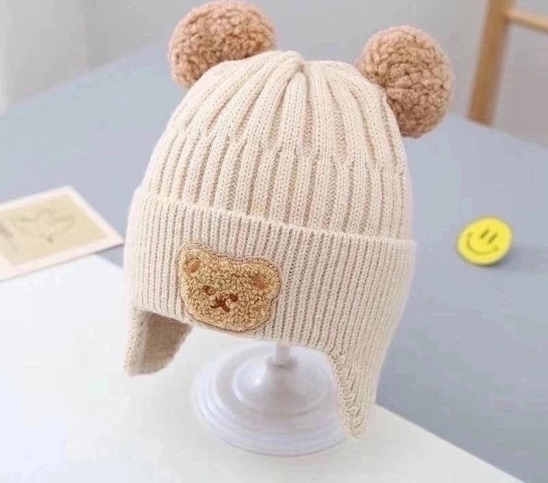 шапка с ушами мишки для детей,детская вязаная шапка,вязаная шапка для малыша,детская шапочка,вязаные шапки для младенца