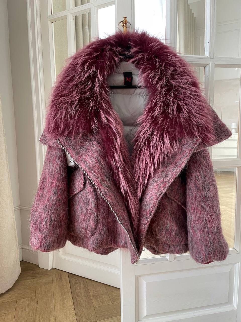 стильная куртка,куртка с мехом,куртка комбинированная,куртка женская