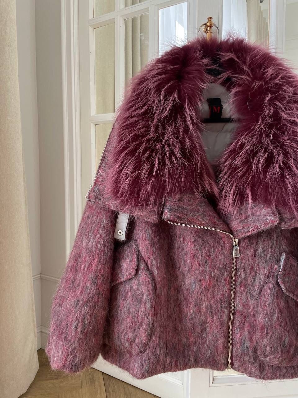 стильная куртка,куртка с мехом,куртка комбинированная,куртка женская