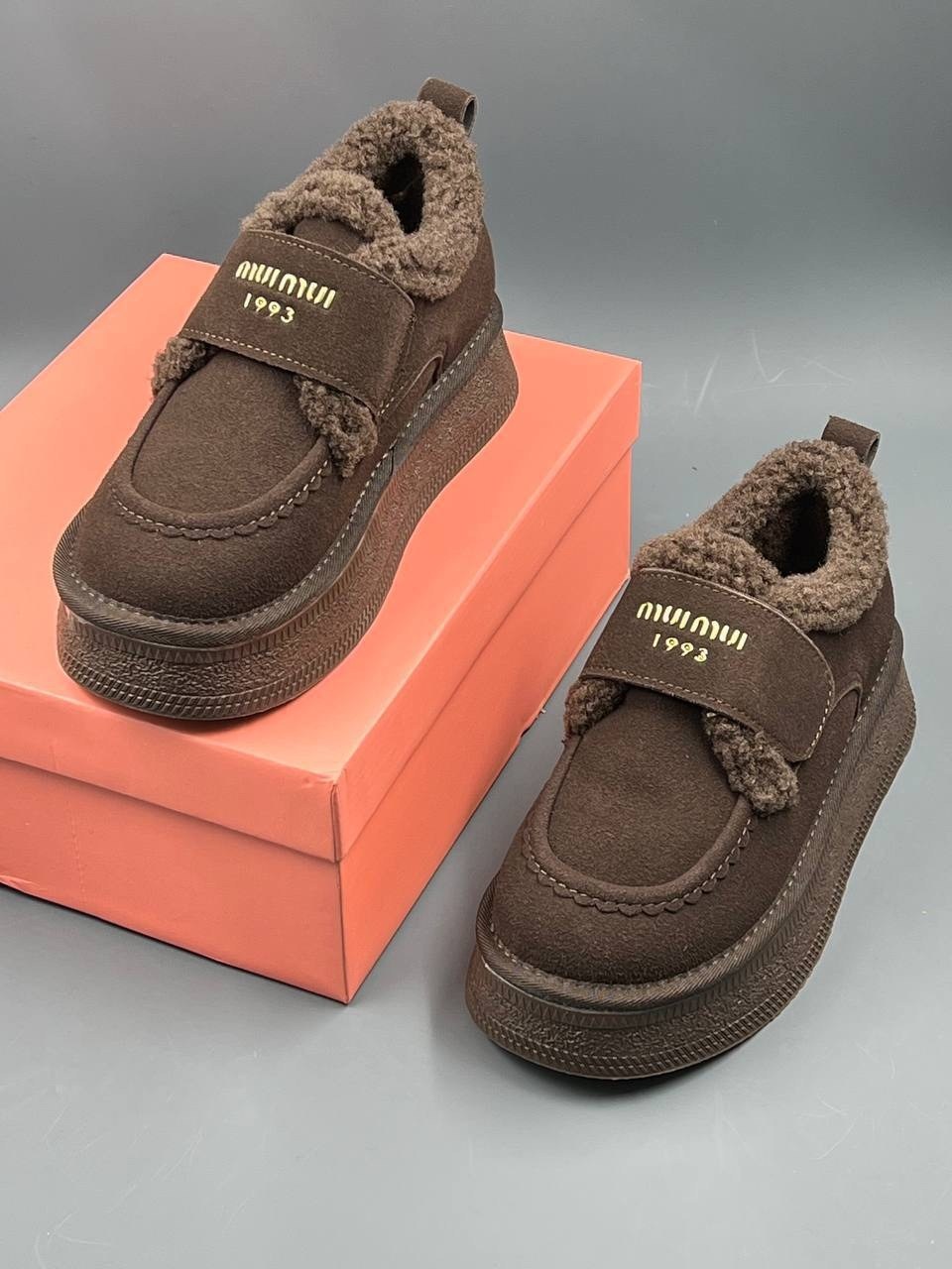 , женская,ботинки с мехом,модная ,лоферы на меху